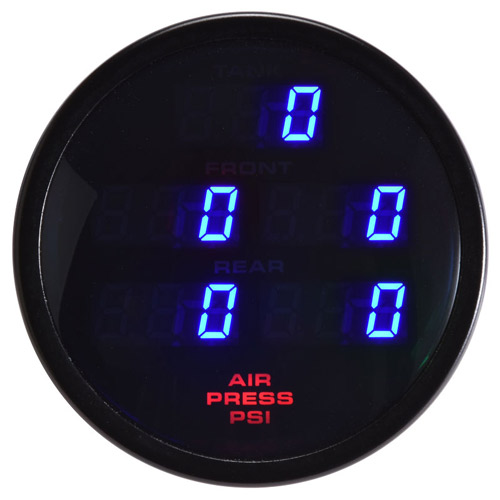 60mm Digital Round 5 Pressure Gauge Blue Air-Tank