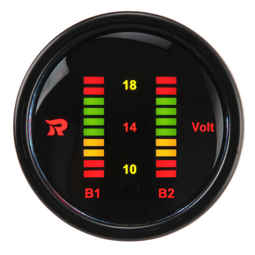 52mm Digital Dual Display Bar-Graph Voltmeter