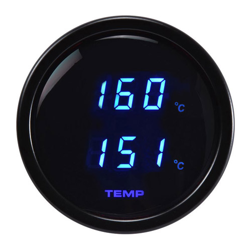 52mm Digital Dual Display Temperature Blue Led Gauge-℃