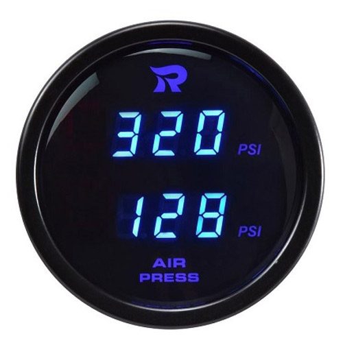 52mm Digital Dual Display Air Pressure Blue Led Gauge-PSI