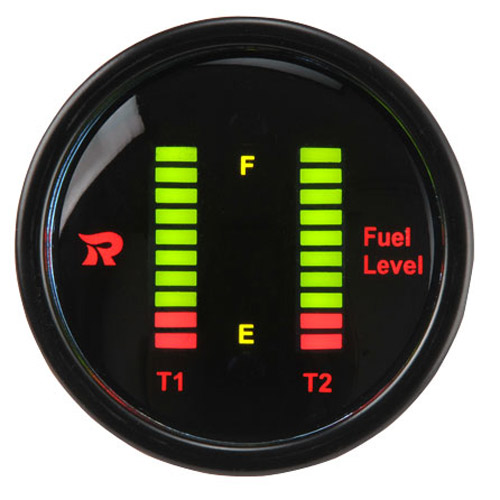 52mm Digital Dual Display Bar-Graph Fuel Level Gauge